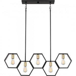 Quoizel BSK540EK Bismarck 5 light island earth black Island Light