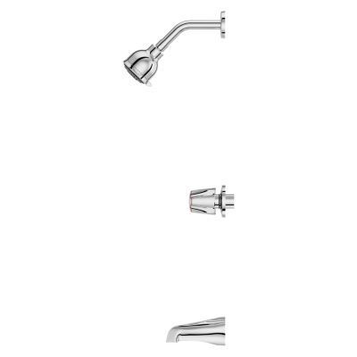 Polished Chrome Pfister 3-handle Tub & Shower Faucet With Metal KNO... LG01-3110