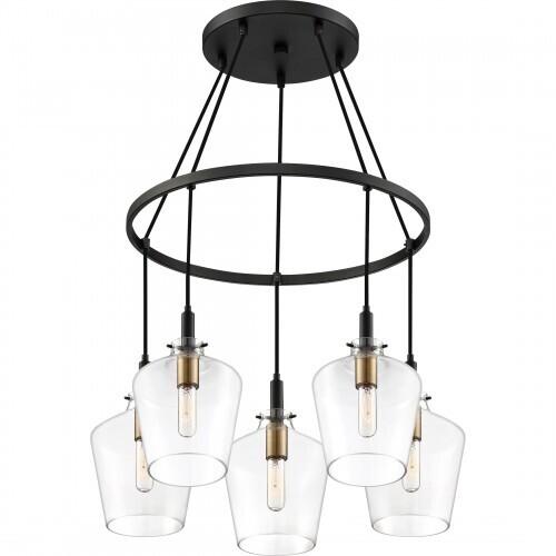 Quoizel JUN5005EK June Chandelier 5 light earth black Chandelier