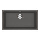 FRANKE MAG11029-SHG-S Maris Undermount 31-in x 17.81-in Granite Single Bowl Kitchen Sink in Stone Grey In Stone Grey