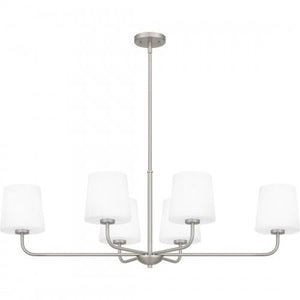 Quoizel GGR642BN Gallagher Linear chandelier 6 lights brushed nicke Island Light
