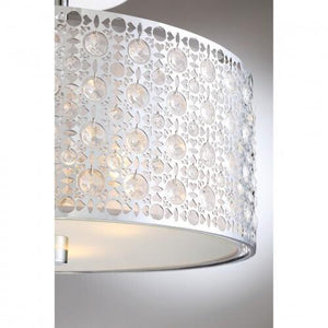 Quoizel PCVY1714C Verity Crystal Semi Flush Mount Ceiling Lighting, 3-Light, 300 Watts, Polished Chrome {Showroom Display for Sale}