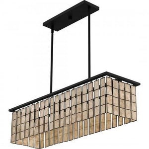 Quoizel SGLM434MBK Seigler Island 4 lights matte black mica Island Light