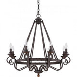 Quoizel NBE5008RK Noble Chandelier 8-lght rustic black Chandelier