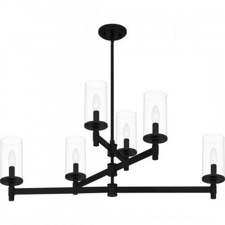 Quoizel QCH5578MBK Quoizel Chandelier Island 6 lights matte black Island Light