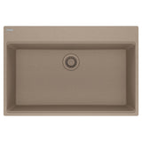 FRANKE MAG61031-OYS Maris Topmount 33-in x 22-in Granite Single Bowl Kitchen Sink in Oyster In Oyster