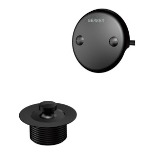 Gerber G0086883BS Satin Black Classics Lift & Turn Drain Trim Kit