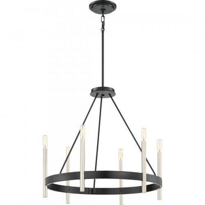 Quoizel ATH5006K Anthem 6 light chandelier mystic black Chandelier