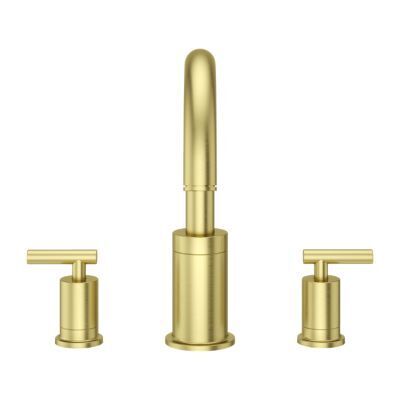 Pfister Brushed Gold Contempra 3-hole Roman Tub, Trim Only RT6-5NCBG