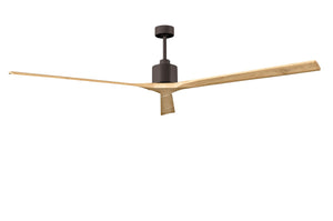 Matthews Fan NKXL-TB-LM-90 Nan XL 6-speed ceiling fan in Matte White finish with 90” solid light maple tone wood blades