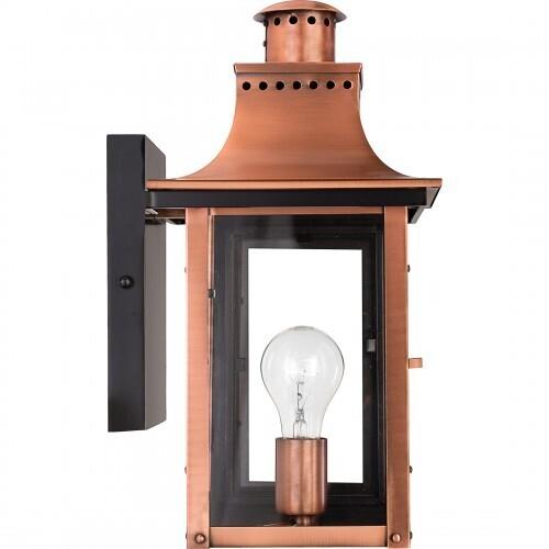 Quoizel CM8408AC Chalmers Outdoor wall lantern aged copr Outdoor Lantern