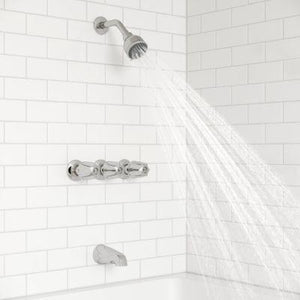 Polished Chrome Pfister 3-handle Tub & Shower Faucet LG01-1120