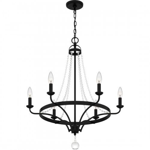 Quoizel ADL5026MBK Adelaide Chandelier 6 lights matte black Chandelier