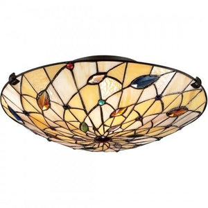 Quoizel TF1409SVB Graham Flush mount  tiff vintage bronze 17"d Flush Mount