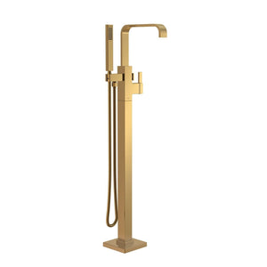 Gerber D300544BBT Brushed Bronze Square Floor Mount Tub Filler Trim Kit With Handshower