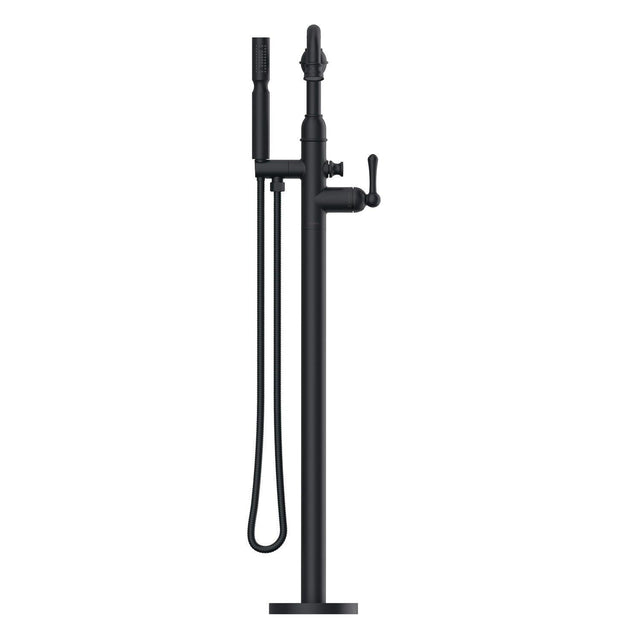 Gerber D300557BST Satin Black Traditional Floor Mount Tub Filler Trim Kit With HANDSH...