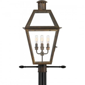 Quoizel RO9014IZ Rue De Royal Outdoor post 4 light industrial bronze Outdoor Lantern
