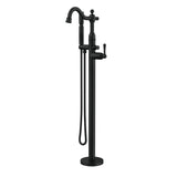 Gerber D300557BST Satin Black Traditional Floor Mount Tub Filler Trim Kit With HANDSH...