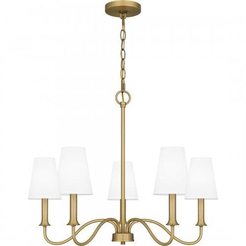 Quoizel BTY5026AB Beatty Chandelier 5 lights aged brass Chandelier