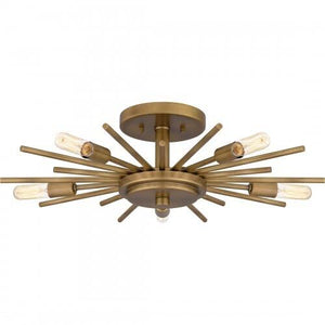 Quoizel QSF6158WS Quoizel Semi-Flush Mount Semi flush 5 lights weathered brass Semi-Flush Mount