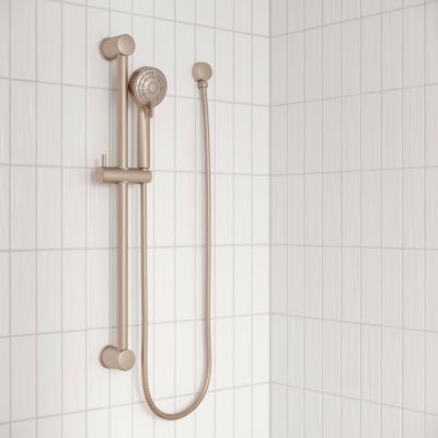 Pfister Brushed Nickel Ada Handheld Shower With Slide Bar