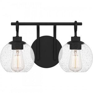 Quoizel WTN8616MBK Winston Vanity, 2-Light 200 Total Watts, Matte Black