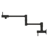 Lita 2-Handle 1-Hole Potfiller Kitchen Faucet in Matte Black