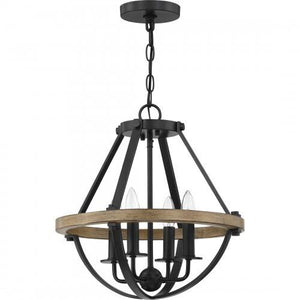 Quoizel BRL1716EK Bartlett Semi- flush mount 4 light earth black Semi-Flush Mount