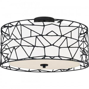 Quoizel QSF5274MBK Newcastle Semi flush 4 light matte black Semi-Flush Mount