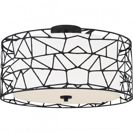 Quoizel QSF5274MBK Newcastle Semi flush 4 light matte black Semi-Flush Mount