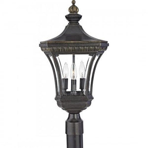 Quoizel DE9256IB Devon Outdoor post impr brnz 3l Outdoor Lantern