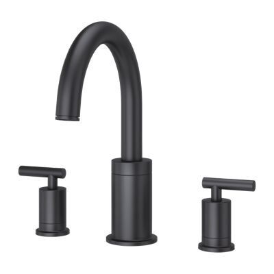Pfister Matte Black 2-handle Roman Tub Trim, Less Hub & Handles RT6-5NCB