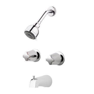 Pfister 2-Handle Tub & Shower Faucet with Metal Knob Handles in Polished Chrome