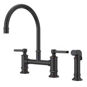 Port Haven 2-Handle Kitchen Faucet with Side Spray in Tuscan Bronze