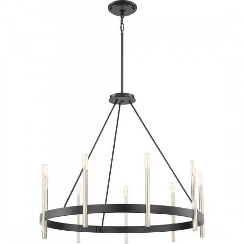 Quoizel ATH5009K Anthem 9 light chandelier mystic black Chandelier