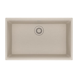 FRANKE MAG11028-CHA Maris Undermount 33-in x 22-in Granite Single Bowl Kitchen Sink in Champagne In Champagne