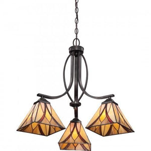 Quoizel TFAS5003VA Asheville Chandelier tiffany valiant bronze 3lt Chandelier