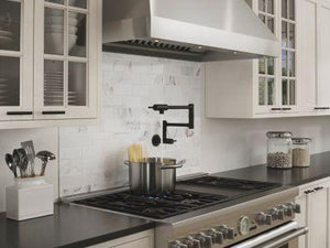 Pfister Matte Black 2-handle Pot Filler Faucet GT533-PFB