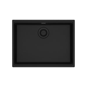 FRANKE MAG11023ADA-MBK Maris Undermount 25-in x 18.94-in Granite ADA Single Bowl Sink in Matte Black In Matte Black