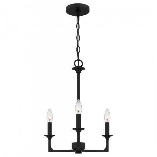 Quoizel PRC5016MBK Prescott Chandelier 3 lights matte black Chandelier