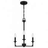 Quoizel PRC5016MBK Prescott Chandelier 3 lights matte black Chandelier