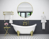 Tisbury Wall Mounted Tub Filler with Hand Shower in Brushed Gold