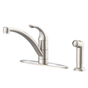 Gerber G0040012 Chrome Viper Single Handle Kitchen Faucet W/ Spray & Deck Plate 1.7...
