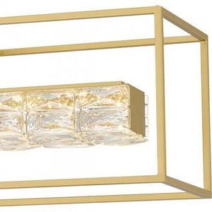 Quoizel PCDZ136SGD Dazzle Linear chandelier led light soft gold Island Light