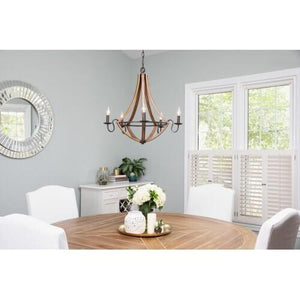 Quoizel SHR5005RK Shire 5 light chandleier rustic black Chandelier