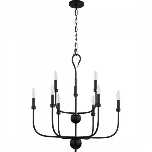 Quoizel BLA5027MBK Blanche Chandelier 9 lights matte black Chandelier