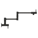 Lita 2-Handle 1-Hole Potfiller Kitchen Faucet in Matte Black