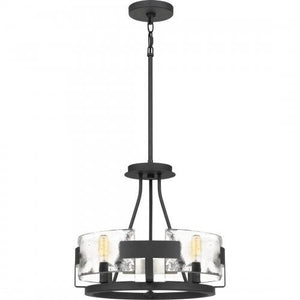 Quoizel STM1716BA Stratum Semi-flush mount 4 light royal ebony Semi-Flush Mount