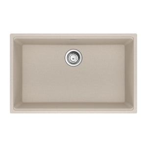 FRANKE MAG11028-CHA-S Maris Undermount 33-in x 22-in Granite Single Bowl Kitchen Sink in Champagne In Champagne
