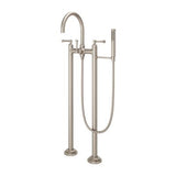 Tisbury Traditional 2-Handle Tub Filler with Hand Shower in Brushed Nickel